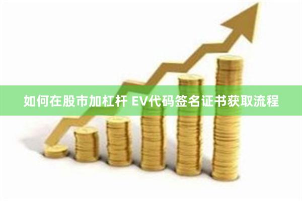 如何在股市加杠杆 EV代码签名证书获取流程